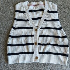 Lucky Brand Black and White Cardigan Sweater